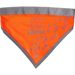 Visibility Dog Bandana with Reflective Trim, Medium, Neon Orange