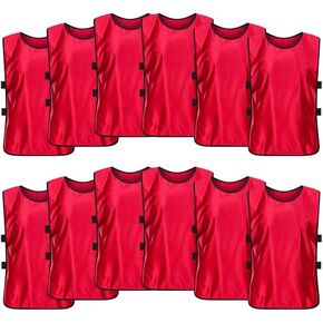 SHIJIXING 12 Pack Scrimmage Training Vest, Sports Pinnies, Practice Jerseys, Practice Vest for Adult Youth Kids.