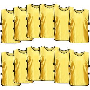SHIJIXING 12 حزمة من سترة التدريب Scrimmage، Pinnies الرياضية، قمصان التدريب، سترة التدريب للأطفال الشباب البالغين.