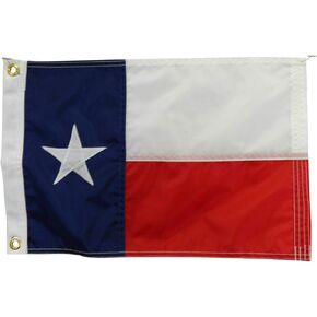 12x18" Texas Boat Flag in All-Weather Nylon - Proudly Made in the USA