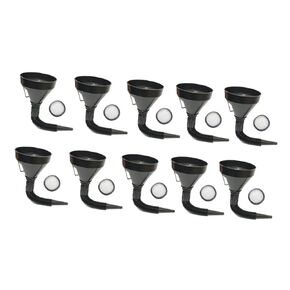 SUPVOX 10 Pcs Funnel Oil Filters Car Funnel Plastic Funnel Car Filling Funnel Fuel Funnel Filter Car Funnels Oiling Gas Tank Black Plastic Strainer Plastic Refueling Funnel