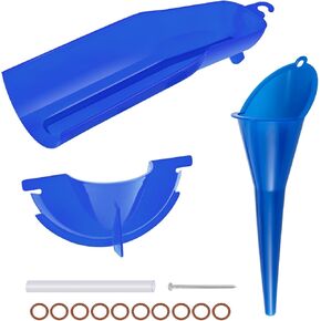 Bravema Oil Funnel Set, Motorcycle Oil Filter Wrench & Primary Case Oil Funnel & Crankcase Fill Funnel & Drip Free Oil Filter Funnel Fit for Harley Touring Sporster Dyna (with Wrench)