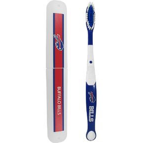 Siskiyou Sports NFL Buffalo Bills Unisex Travel Set Toothbrush and Travel Case, White, One Size