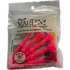 Martini Step-Up Golf Tees - Virtually Unbreakable - Pink