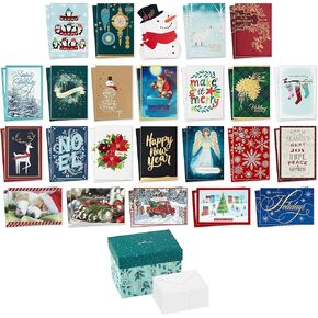 Hallmark All Occasion Cards Assortment—48 Cards and Envelopes with Card Organizer Box (Polka Dots)