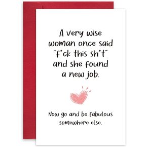 Funny New Job Card, Coworker Going Away Card, Sarcastic Leaving Card, You Were Only Thinking of Yourself