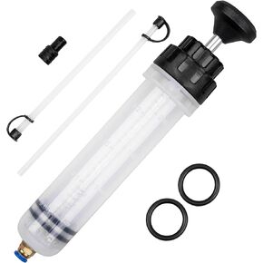 200CC Fluid Extractor Pump, Oil Change Syringe with Hose, Manual Fluid Extractor/Fill Pump for Car Fluid Transfer