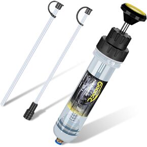 GOOACC Oil Extractor Pump, 500CC Fluid Extractor Automotive Manual Fuel Suction & Filler Pump with Extension Hose Syringe Vacuum Pump, Brake Fluid Extractor for Oil Change Extraction Transfer (500ml)
