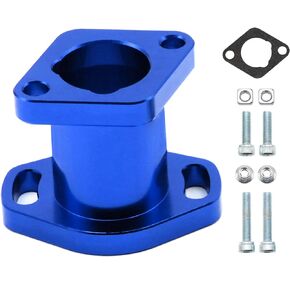 Racing Intake Pipe Manifold CNC Aluminum Motorcycle Carburetor Intake Manifold for VM22 PZ19 PZ26 Predator 212cc 196cc 6.5HP GX160 GX200 OHV Clone Engines Mini Bike Go Kart (Red)