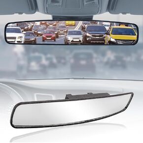 GOODYEAR [SUPER LARGE] 17" Panoramic Rear View Mirror for Cars/SUVs, [PROMOTES SAFETY] Helps with PARALLEL PARKING, Fits ALL VEHICLES, Wide Angle Backseat Passenger Viewer, Extra Wide Size