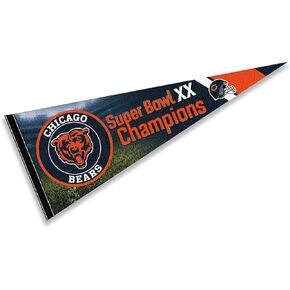 Chicago Bears 1985 Bowl Champions Pennant Banner Flag