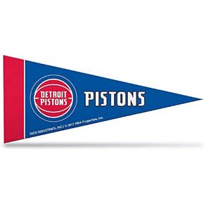 Rico Industries NBA Detroit Pistons 4-Inch by 9-Inch Classic Mini Pennant Décor