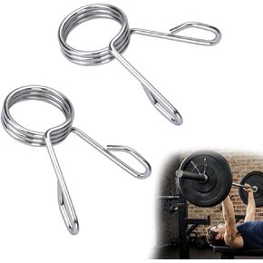 AccEncyc Spring Clip Collars 2 Inch Olympic Barbell Clamps Dumbbell Clips Weight Bar Clips for Weightlifting, Powerlifting, Strength Training