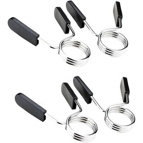 2 Pairs 1-Inch Spring Clip Collars, 25mm 4PCS Barbell Clamps Only for Locking 1 Inch Diameter Standard Smooth Solid Rod Dumbbell Bar Clip Clamps for Dumbbell Ordinary Barbell