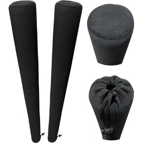 Pair of Boat Trailer Guide Pole Pad and Cover Heavy Duty Canvas Boat Trailer Capped Guide Pole Pad Cover- Black