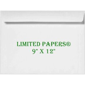 9 x 12 Booklet Envelope - Open Side - 28# White - (9 x 12) - Large Envelope Series (Jumbo) (250)