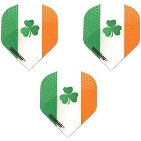 Art Attack 9 Pack Winmau Ireland Fighting Irish Clover 75 Micron Strong Standard Dart Flights
