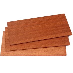 Guitar Veneer,3Pcs Wood Guitar Headplate Head Veneer for Guitar Luthiers Replacement Parts (sapele)