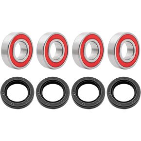 Front Wheel Hub Bearings Seals for Honda Recon 250 TRX250 1997-2022 Rancher 350 2x4 2000-2006 TRX200 1990-1997, OEM# 91053-HC4-003 91053-HC4-000 91257-KA3-711