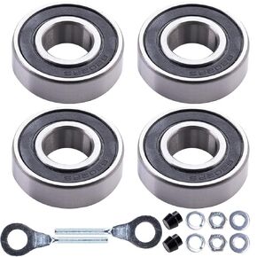 Mini Bike Front Rear Wheel Bearing Set fit for Coleman CT200U BT200X CT200U-EX Baja Warrior Heat Massimo MB165 MB200 196cc 200cc 6.5hp Powersports 6202RS Mini Bike Parts