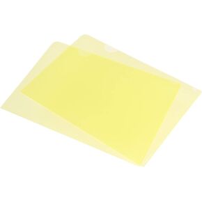 PATIKIL L Type Folders, 12 Pack A5 8.8 x 6.3" Plastic File Project Pockets Clear Paper Document Jacket Sleeve for Office, Green
