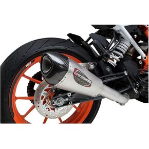 Yoshimura Alpha T Slip-On Exhaust (Street/Stainless Steel/Stainless Steel/Carbon Fiber/Works Finish) Compatible with 17-18 KTM RC390