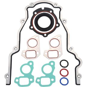 ZONFANT Engine Timing Cover Gasket Set, Compatible with 4.8L 5.3L 5.7L 6.0L 6.2L Chevy Silverado, Suburban, Tahoe, GMC Sierra, Yukon, Savana, Cadillac Escalade, Replace #12633904 TCS45993