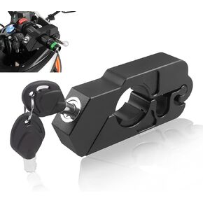 BAIONE Motorcycle Grip Lock Handlebar Throttle Security Lock Anti-Theft Scooters fit for ATV Motorcycles Dirt Street Bike (Black) in Kuwait