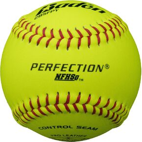 Baden Perfection Game Fastpitch Softballs, NFHS Approved (Dozen), Yellow, 12"