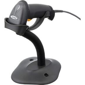 Symbol Zebra LS2208 Series Corded Handheld Standard Range Laser Scanner Kit with Gooseneck Stand and Cable Twilight Black LS2208-SR20007R-NA