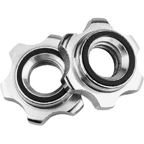 2 PCS Nut Anti-Slip 25mm Standard Barbell Spin-Lock Collars Screw Clamps Dumbell Weight Lifting