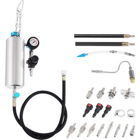 X AUTOHAUX Fuel Injection Systems Cleaning Tools Car Fuel System Cleaner Kit for Petrol EFI Throttle Car Engine Non-Dismantle Cleaner Machine Fuel Injector Cleaner 600ML 140PSI C80