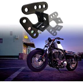 Fits 2016-2023 Iron 883 Harley Sportster 1200 custom lowering kit for 2021 Harley cafe racer Iron 1200 lowering bracket 2 lowering blocks 2020 Sportster bobber 48 chopper Roadster XL 72 lowering link