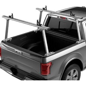 Universal Heavy Duty Aluminum Pickup Truck Racks fits for Ford Toyota Tacoma Chevrolet Silverado GMC Sierra RAM, Truck Ladder Rack for Kayaks, 960 lbs