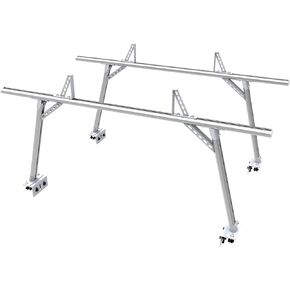 Pickup Truck Ladder Rack,Adjustable Universal Aluminum Truck Bed Rack,Lumber/Kayak Rack for Truck,Silver,No Drilling(2pcs)
