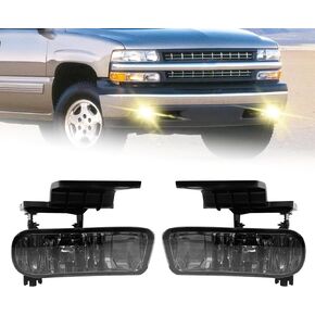 Shocklight Fog Lights Compatible with 1999-2002 Chevy Silverado 1500 2500, 2000-2001 Silverado 3500, 2000-2006 Suburban/Tahoe(Not for model with Z71), A Pair Of Fog Lamps(Left And Right)