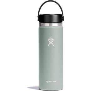 Hydro Flask Wide Mouth vacuum insulated stainless steel water bottle with leakproof closeable lid for cold water drinks, sports, travel, car and school