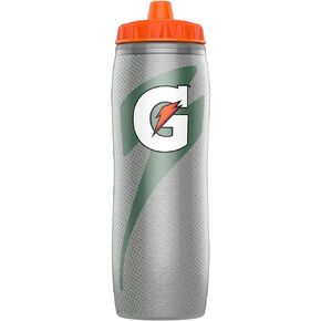 Gatorade Insulated Squeeze Bottle, Silver, 30oz