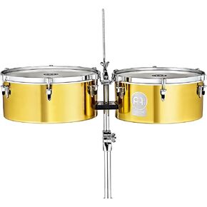 Meinl Percussion Diego Gale Solid Brass 14" & 15" Signature Artist Timbales, 0 (DG1415)