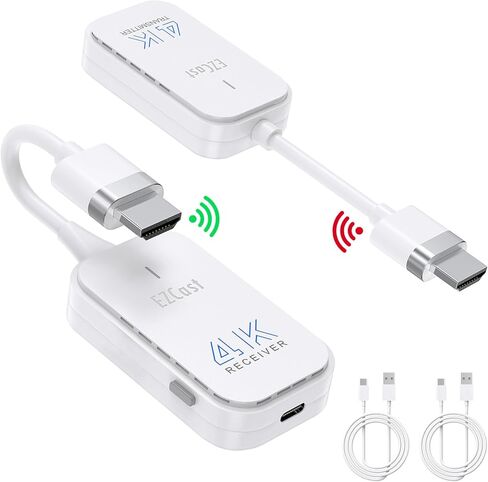جهاز إرسال واستقبال KCEVE 4K HDMI 50M، موسع HDMI إلى HDMI لمشاهدة الأفلام والألعاب والبث المباشر، من أجهزة الكمبيوتر المحمولة وأجهزة الكمبيوتر الشخصية إلى جهاز عرض HDTV والتلفزيون للمسرح المنزلي أو الاستخدام المكتبي in Saudi Arabia
