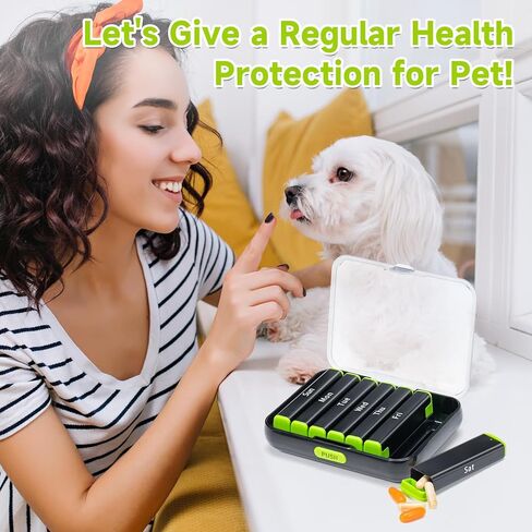 Zoksi Medicine Pill Organizer 2 Times a Day,Travel Am Pm Pill Box, Weekly Pill Case 7 Day,Portable Daily Pill Container for Fish Oil, Vitamin and Other Meds(Damp-Proof) in Kuwait