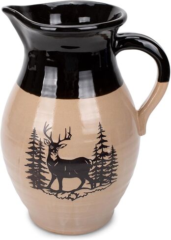 33871 Stag Deer Brown 11.5 x 8.5 Inches Porcelain Pitcher Jug Container in Saudi Arabia