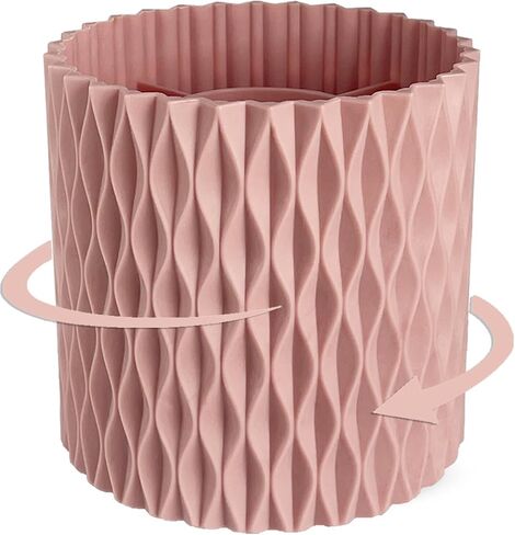Rotating Pen Pencil Holder for Desk, 5 Slots Unique White Desk Pen Organizer Easthetic Desktop Supplies and Accessories for Women Girls, Pen Cup Pencil Caddy for Office Home Art Supply in Saudi Arabia