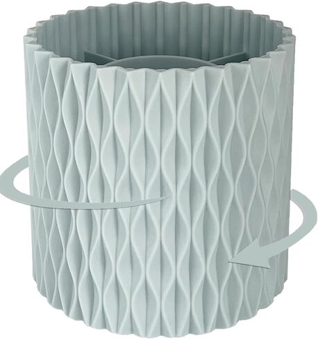 Rotating Pen Pencil Holder for Desk, 5 Slots Unique White Desk Pen Organizer Easthetic Desktop Supplies and Accessories for Women Girls, Pen Cup Pencil Caddy for Office Home Art Supply in Saudi Arabia