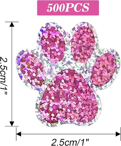 ملصقات Anwyll Paw، ملصقات مطبوعة لمخالب الكلب الجرو، 500 قطعة من ملصقات مخالب لامعة مقاس 2.54 سم، ذاتية اللصق ثلاثية الأبعاد لامعة على شكل مخلب الدب، لفافة ملصقات تزيين أعياد الميلاد للأطفال على شكل مغلف ختم بطاقة تغليف الهدايا in Saudi Arabia