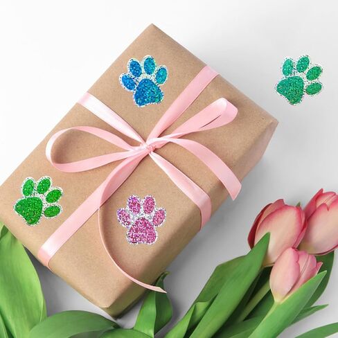 ملصقات Anwyll Paw، ملصقات مطبوعة لمخالب الكلب الجرو، 500 قطعة من ملصقات مخالب لامعة مقاس 2.54 سم، ذاتية اللصق ثلاثية الأبعاد لامعة على شكل مخلب الدب، لفافة ملصقات تزيين أعياد الميلاد للأطفال على شكل مغلف ختم بطاقة تغليف الهدايا in Saudi Arabia