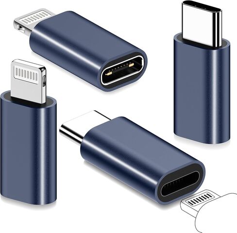 حزمة من قطعتين من NZGEY [محول USB C إلى Lightning] و[لمحول Lightning إلى USB C]، تدعم الشحن السريع 27 وات PD ونقل البيانات لأجهزة iPhone 15/14/13/12، وأجهزة iPad Pro، وSamsung، وما إلى ذلك (ليس للصوت وOTG)، أسود in Saudi Arabia