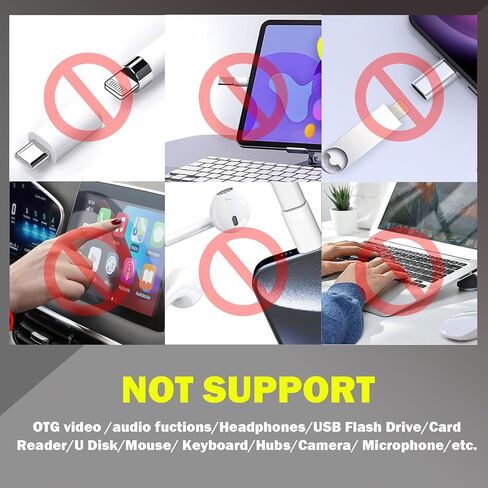 Fidioto for Lightning Female to USB C Male Adapter, for Lighting to USB C Adapter Charging for iPhone 15/15 Pro/15 Pro Max/15 Plus,iPad Air, Samsung, Support Data Transfer and Charging(2Pack) in Saudi Arabia