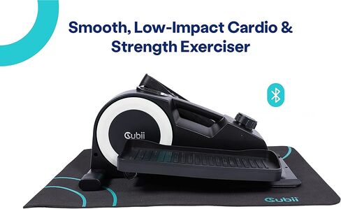 مجموعة آلة التمارين الرياضية Cubii JR1+ تحت المكتب مع حصيرة غير قابلة للانزلاق - مستويات مقاومة مدمجة وهادئة وقابلة للتعديل، محمولة، متصلة بالبلوتوث للبالغين وكبار السن in Kuwait
