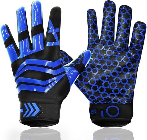 FINGER TEN Football Receiver Gloves Youth Receiving Gloves Pro 3.0 Durable Breathable Flexible in USA Pink White Red Black Blue Small Large Medium X-Large in Kuwait